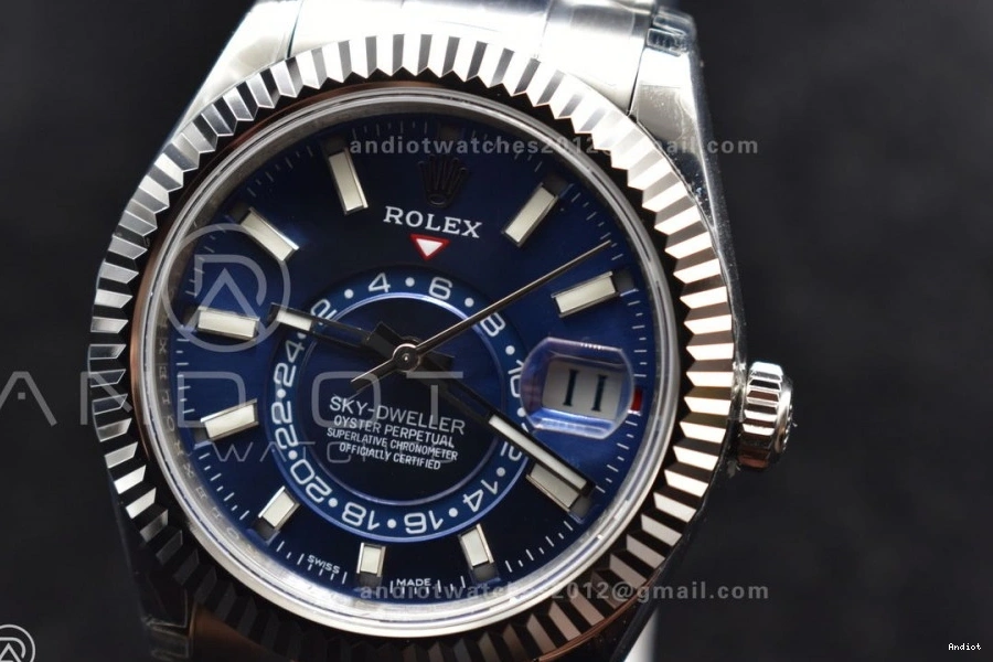 A23J SS SS Bracelet Blue Skydweller Dial Noob on Edition Best Oyster 0210